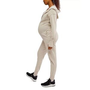 Free People Movement x HATCH Warm Up Maternity Jumpsuit Sz Small Gray Comfy Cozy